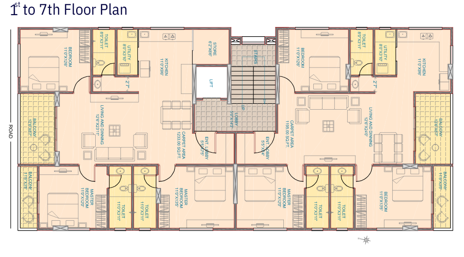 Dolphin-Advante-1-st-7-th-Floor-Plan